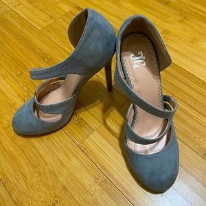 Juicy Couture Grey Strappy Heels